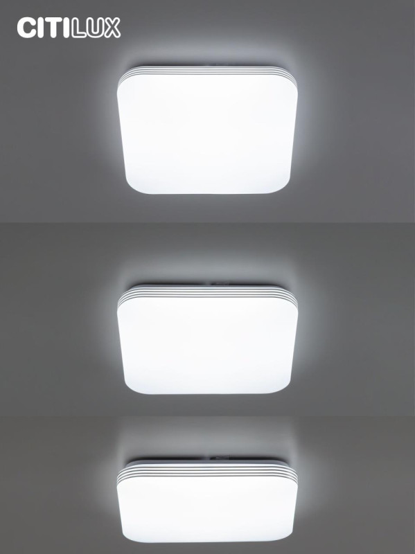 Светильник 34 см, 35W, 3000-5500К с пультом и RGB подсветкой Citilux Симпла CL714K330G