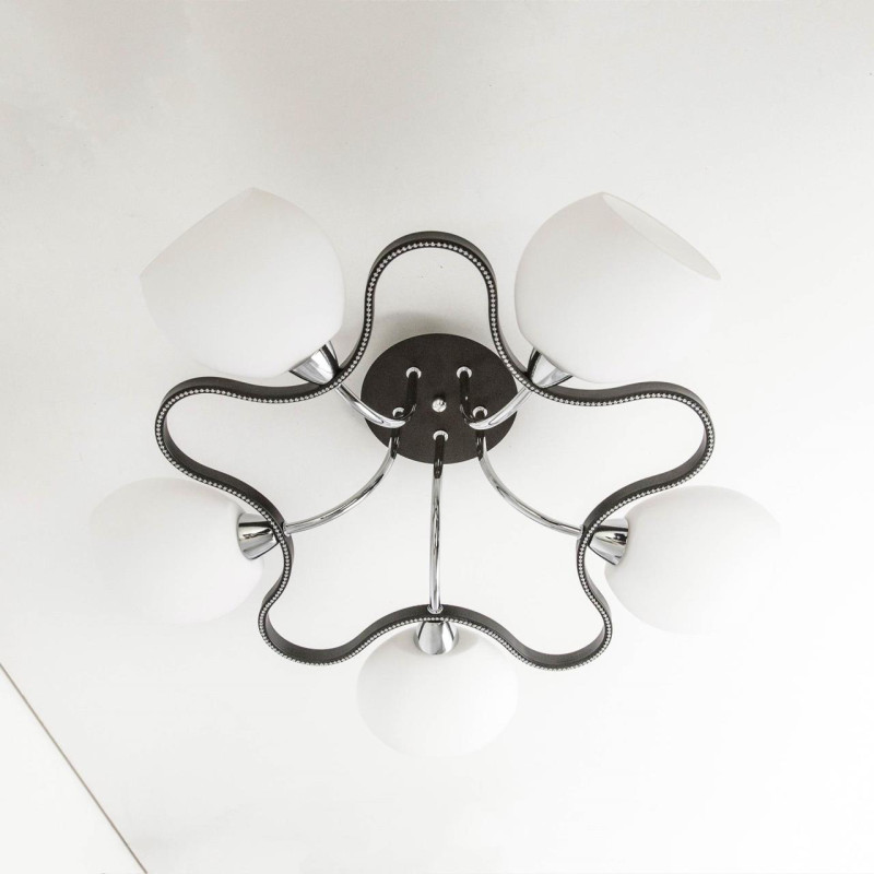 Люстра Citilux CL131152 диаметр 59см  венге/хром