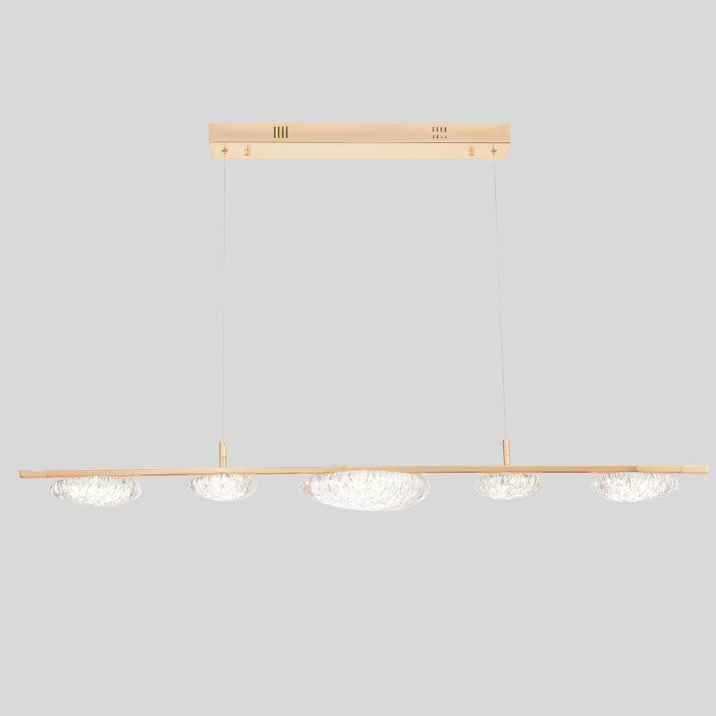 Светильник 130 см, 47W, 3000-6000K, Crystal Lux FELICIDAD SP47W LED, золото
