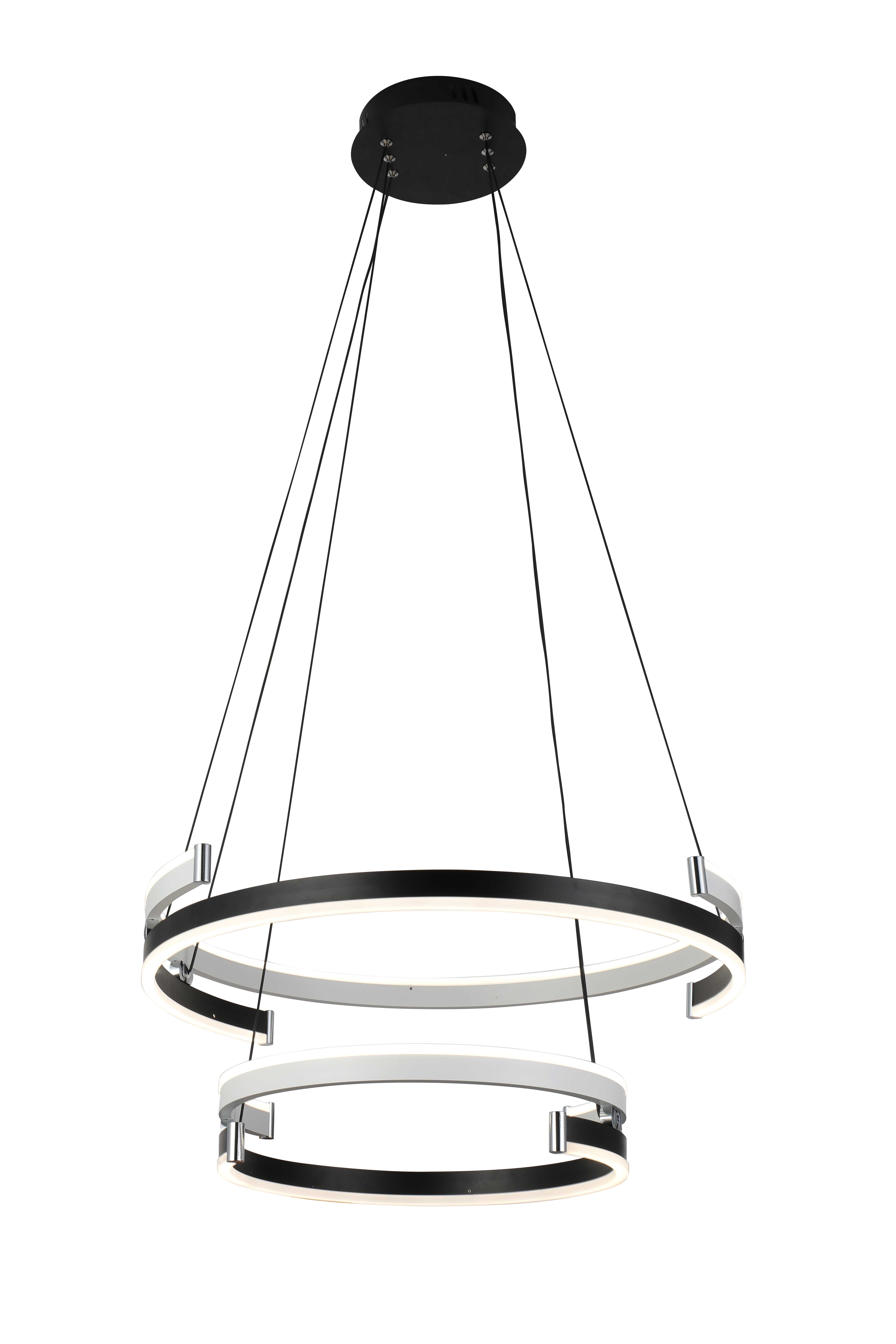 Люстра 600-400*1000, LED, 88W 2700-6400K NewRgy LED 8503/6+4 BLACK+WHITE+CHROME, BLACK+WHITE+CHROME