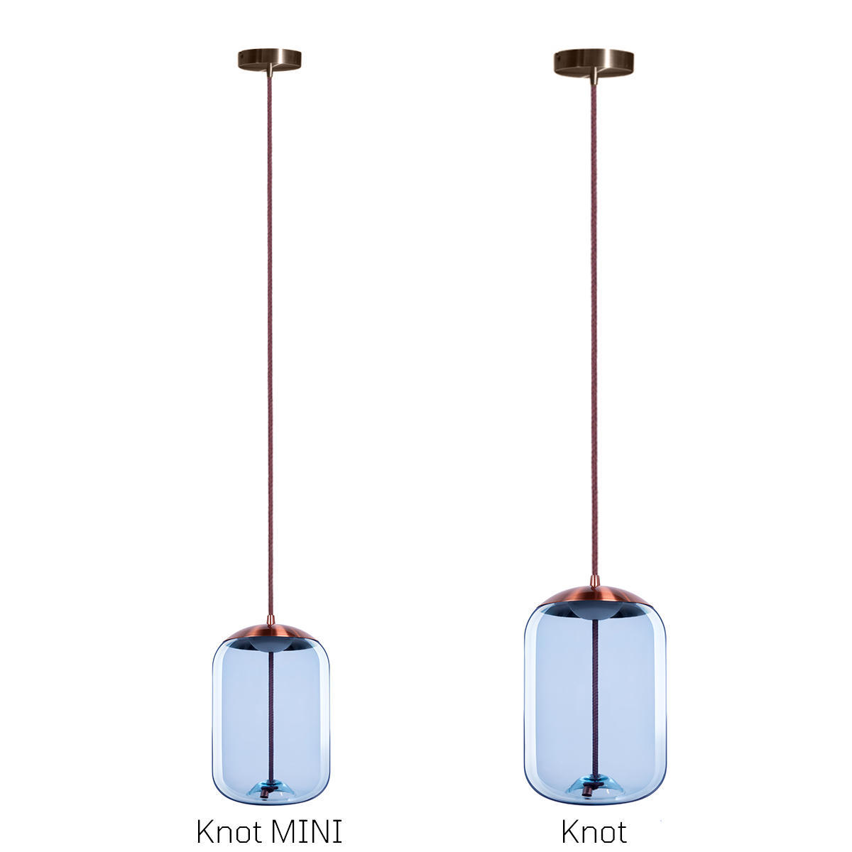 Подвесной светильник 12*22 см, 1*LED*5W LOFT IT Knot 8133-C mini медный