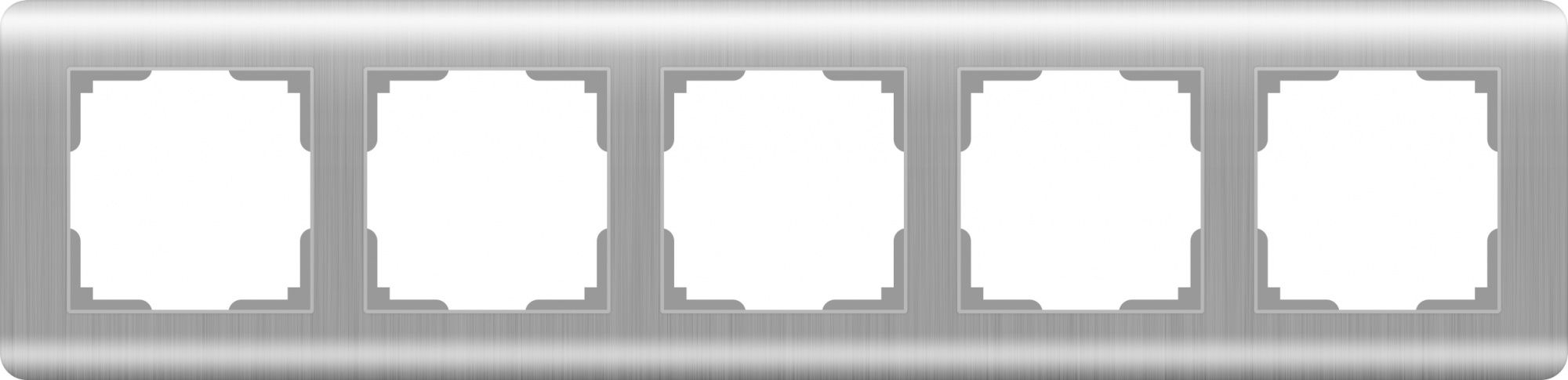 WL02-Frame-05 / Рамка на 5 постов (глянцевый никель), 4690389059322