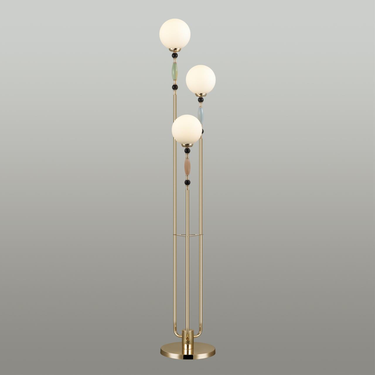 Торшер 29*29*167,5 см, 3 E14*40W, Odeon Light Palle, золотой 5405/3F