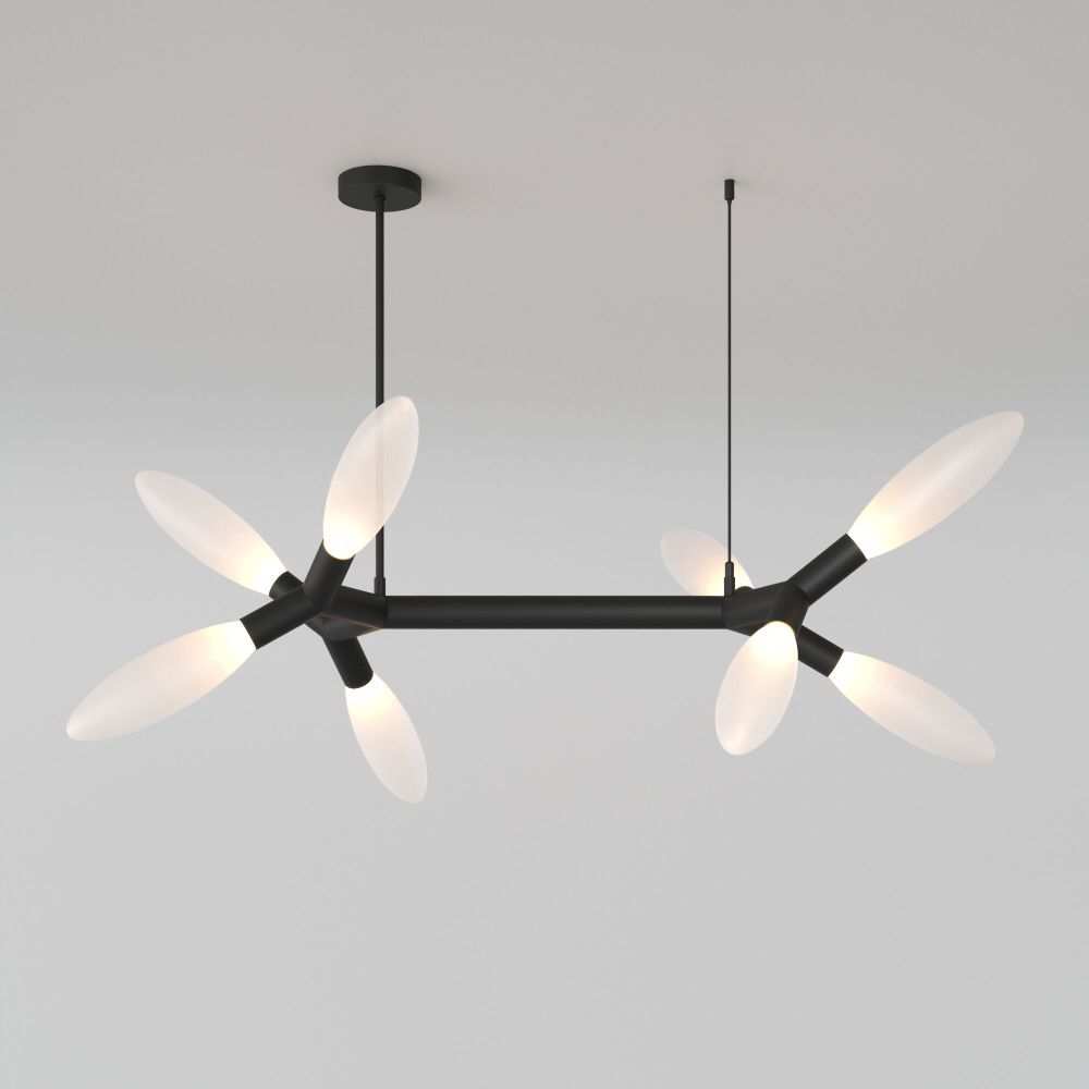 Светильник 120*78*32-52 см, 8*G9*20W, Eurosvet Covalent 30180, черный, a069156