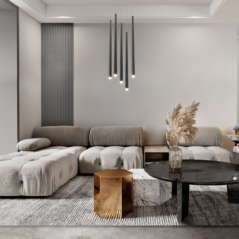 Подвесной светильник 32*32*369,3 см, LED, 31W, 3000К-4000К, Maytoni cascade MOD132PL-L30BK черный