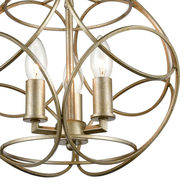 Подвесная люстра Vele Luce Viola VL4164P03, диаметр 34 см, античная шампань