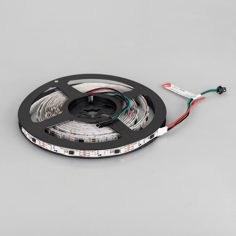 Лента SPI-B60-10mm 12V RGB-PX3 (14.4 W/m, IP20, 5060, 5m) (Arlight, Открытый, IP20) 026367(2). Цена указана за 5 метров. Продается кратно 5 метрам.