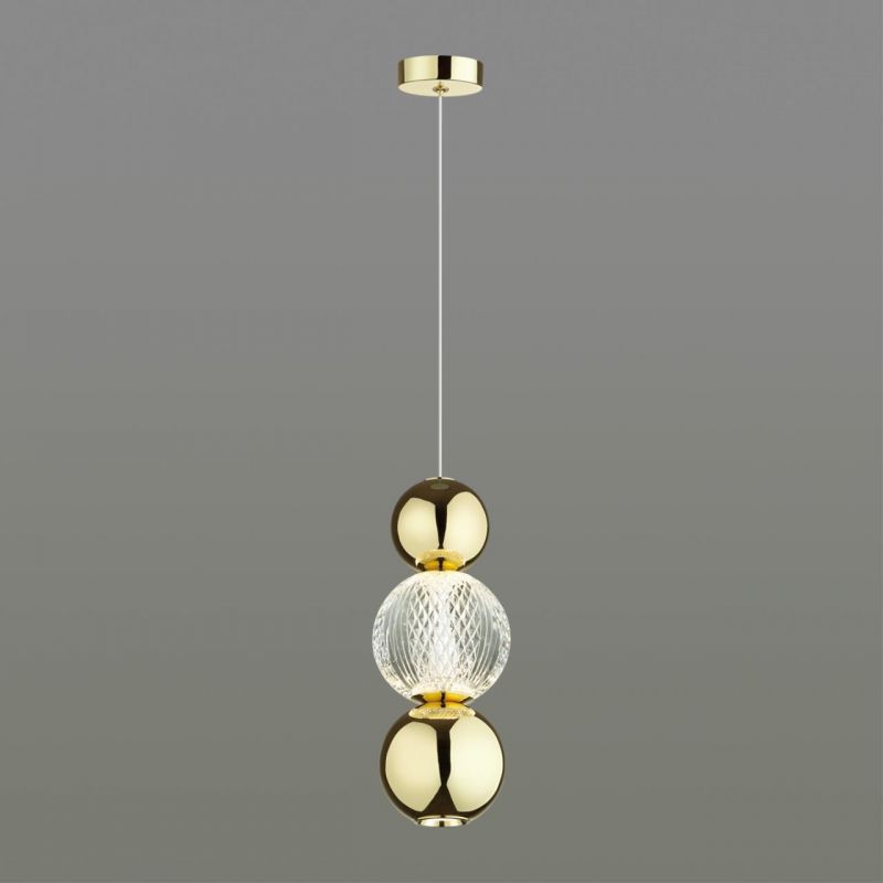 Светодиодный светильник 11 см, 7W, 4000K, Odeon Light CRYSTAL 5008/7LA, золото