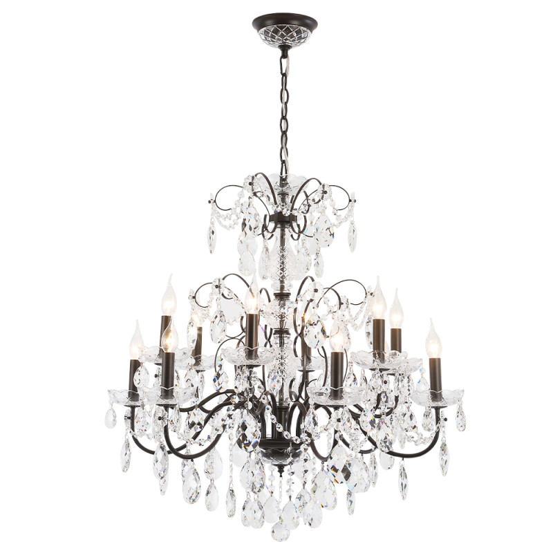 Светильник 80 см, Crystal Lux ODELIS SP12 BROWN, коричневый кофейный