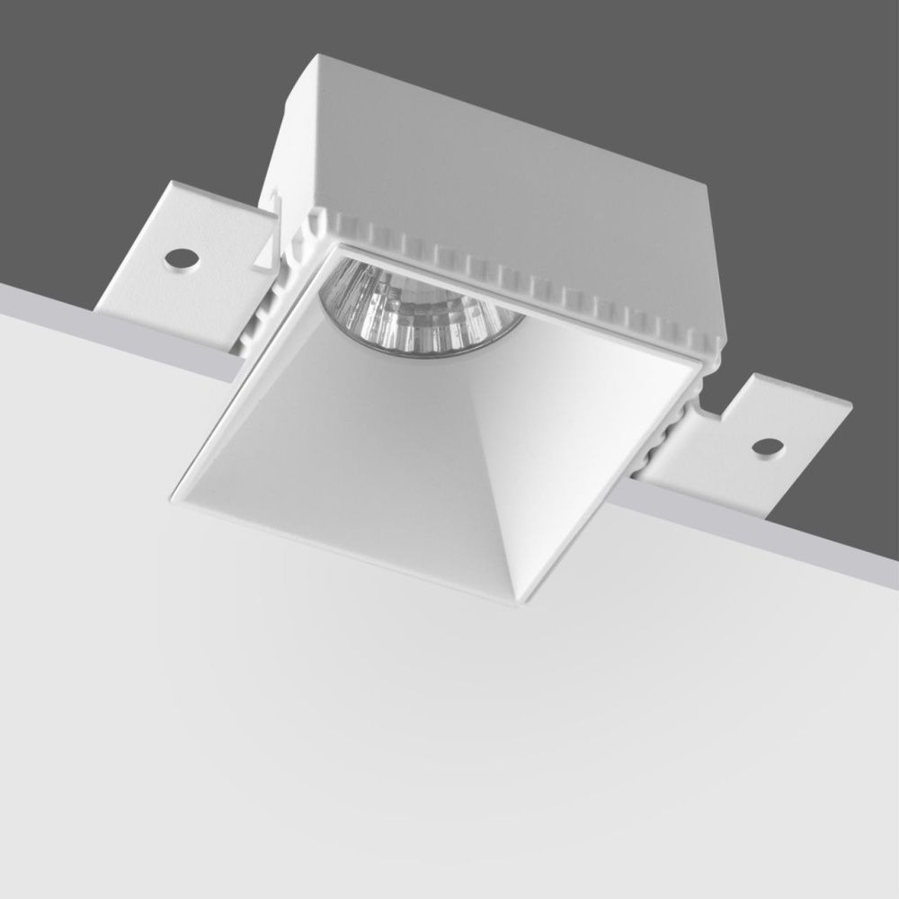 Светильник встраиваемый для ГКЛ потолка 8*8*4- см, 1*GU10*50W, Novotech Nimbus 370997, белый