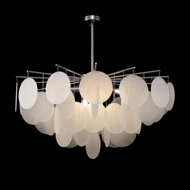 Люстра Freya Porto FR5104PL-08N, диаметр 85 см, никель