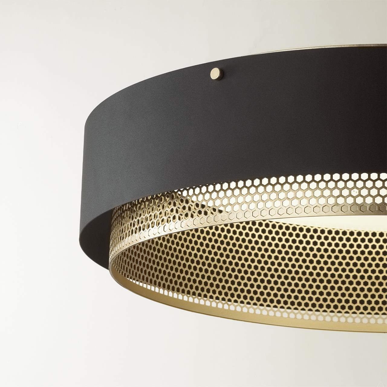 Потолочный светильник *41*15 см, LED 1*48W, 3000-6000 К, Sonex Antey 7692/48L, белый/черный/шампань