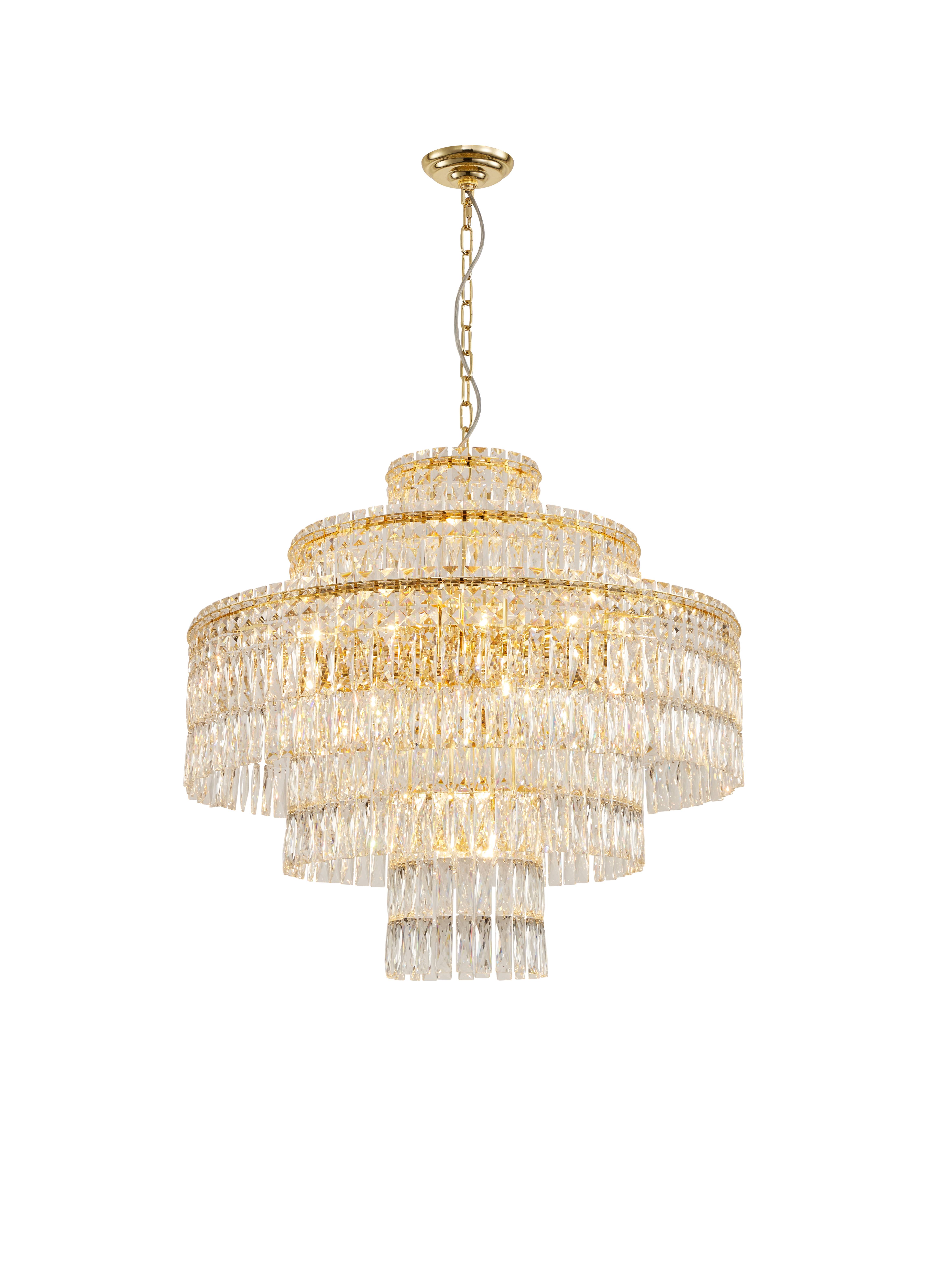 Люстра 800*720, 21*E14, 40W NewRgy Cristallo M32-ф800*H720 H GOLD, H GOLD