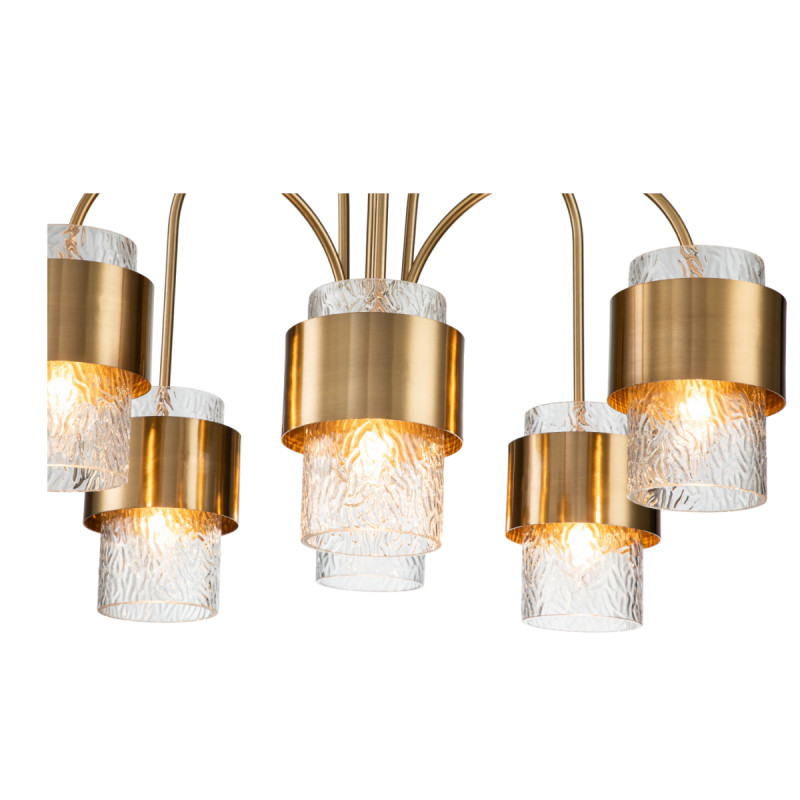 Подвесной светильник 670*670*505/1300 мм, 6*E14 бронза Indigo Eleganza V000322, 12019/A/6P Brass