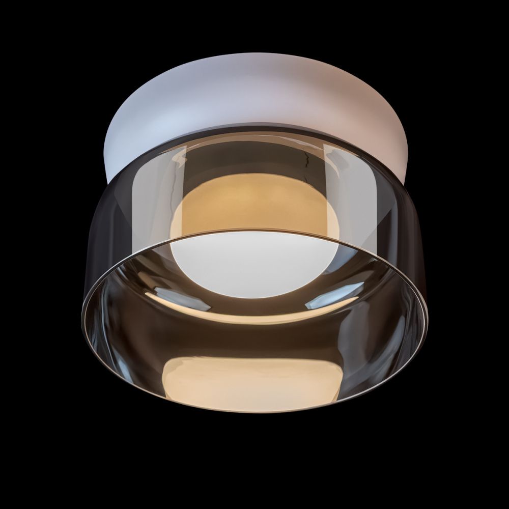 Потолочный светильник 17 см, 6W, 3000K, LOFT IT Totem 10466 Smoke, белый-дымчатый