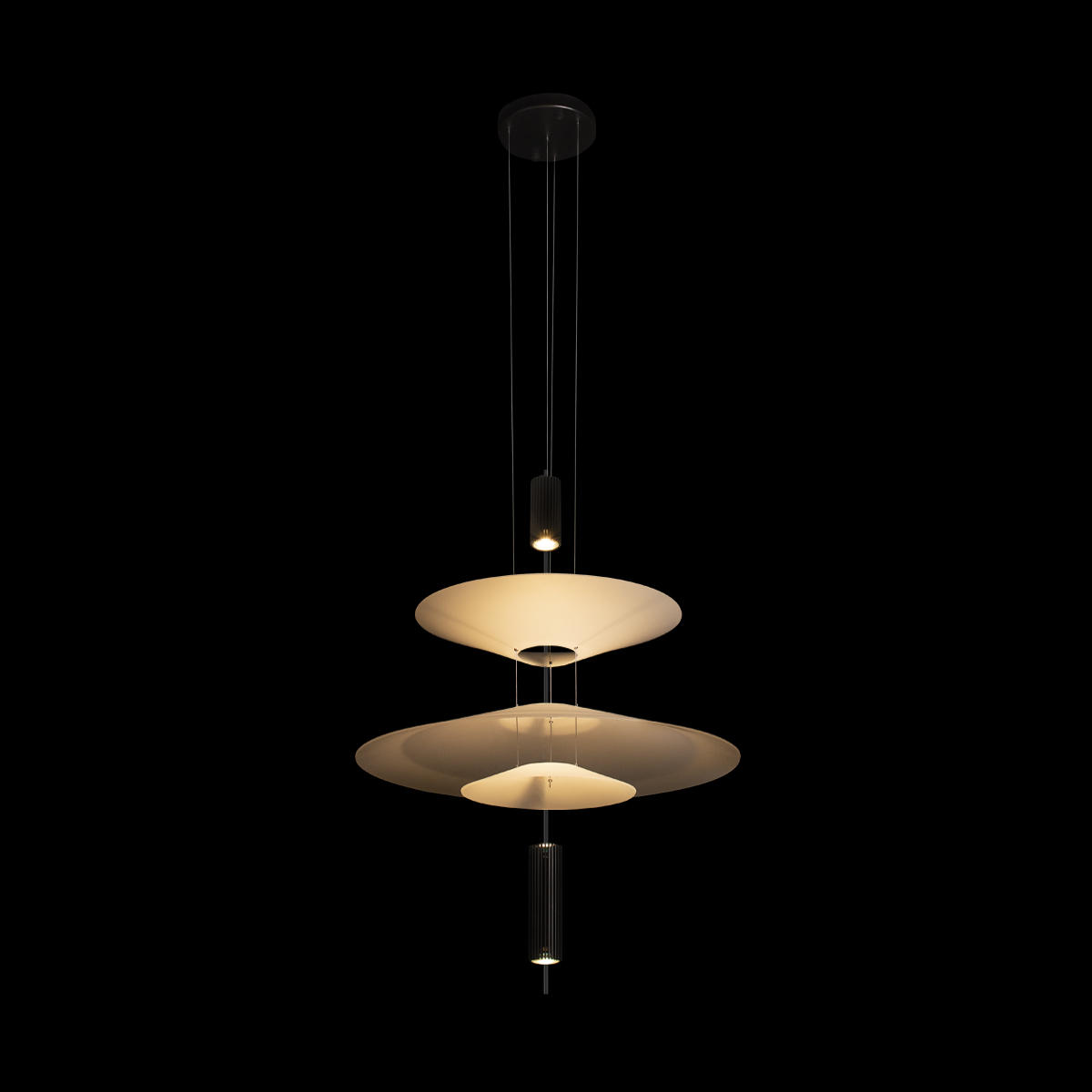 Подвесной светильник 50*83 см, 3*GU5.3*20W  LOFT IT Skylar 10244/B Black черный