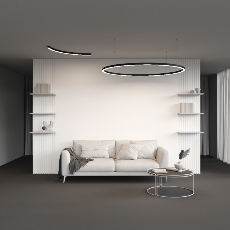 Радиусный профиль Maytoni Led strip ALM-3535R-B-D-90°-1.5M, черный