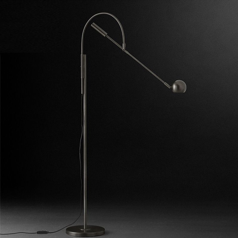 Торшер Restoration Hardware ORBITER II Task Floor Black 84**155 см, 1*G9*40W, ImperiumLoft 41.225-0, Чёрный