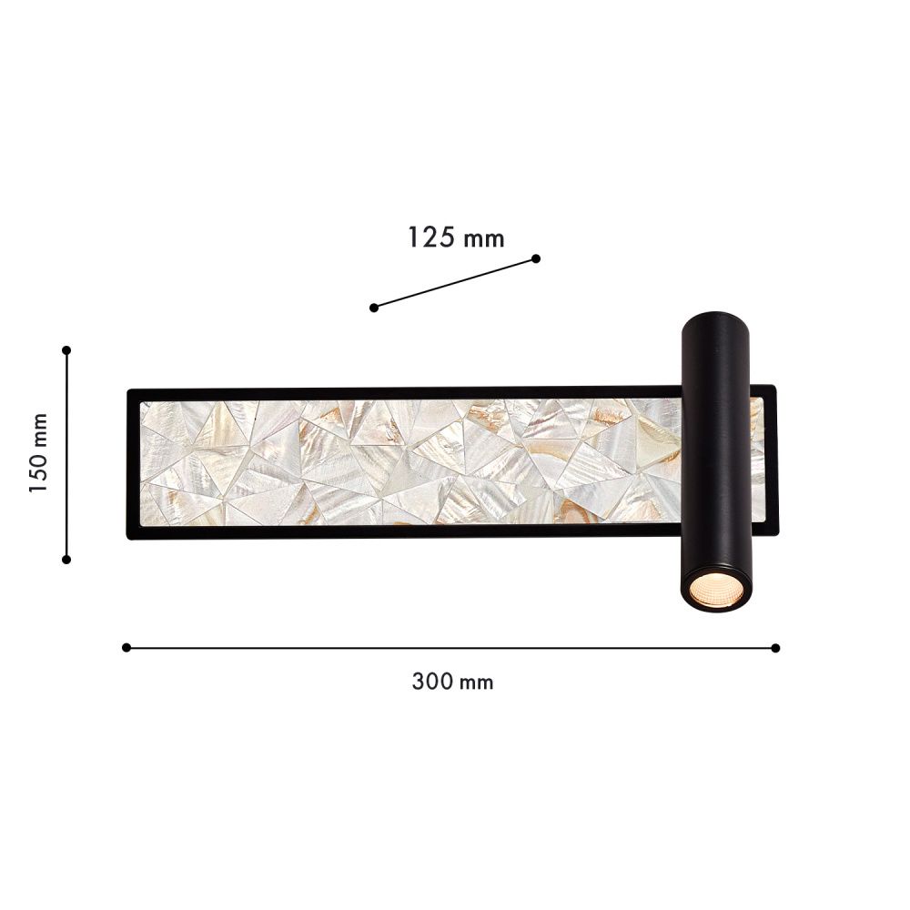 Бра *30*15-15 см, 1*LED*10W, 3000K, Favourite Primum 4859-1W, черный