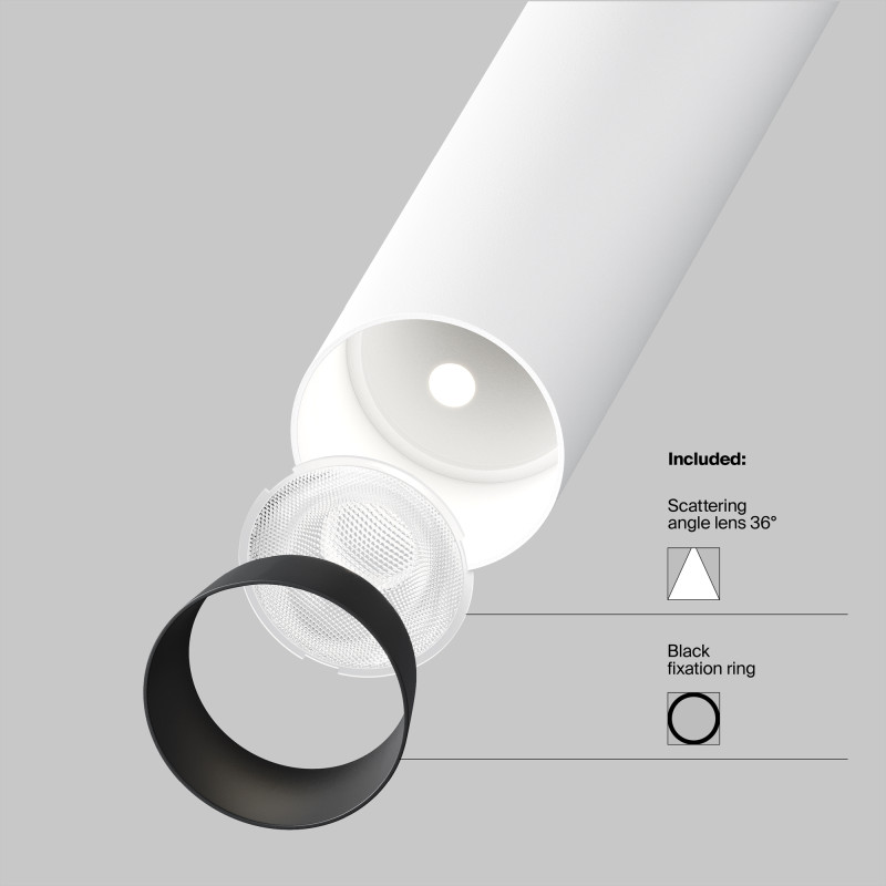 Встраиваемый светильник 3*3*15,1 см, LED, 6W, 3000К, Maytoni Technical Focus T C141RS-L125-6W3K-W белый