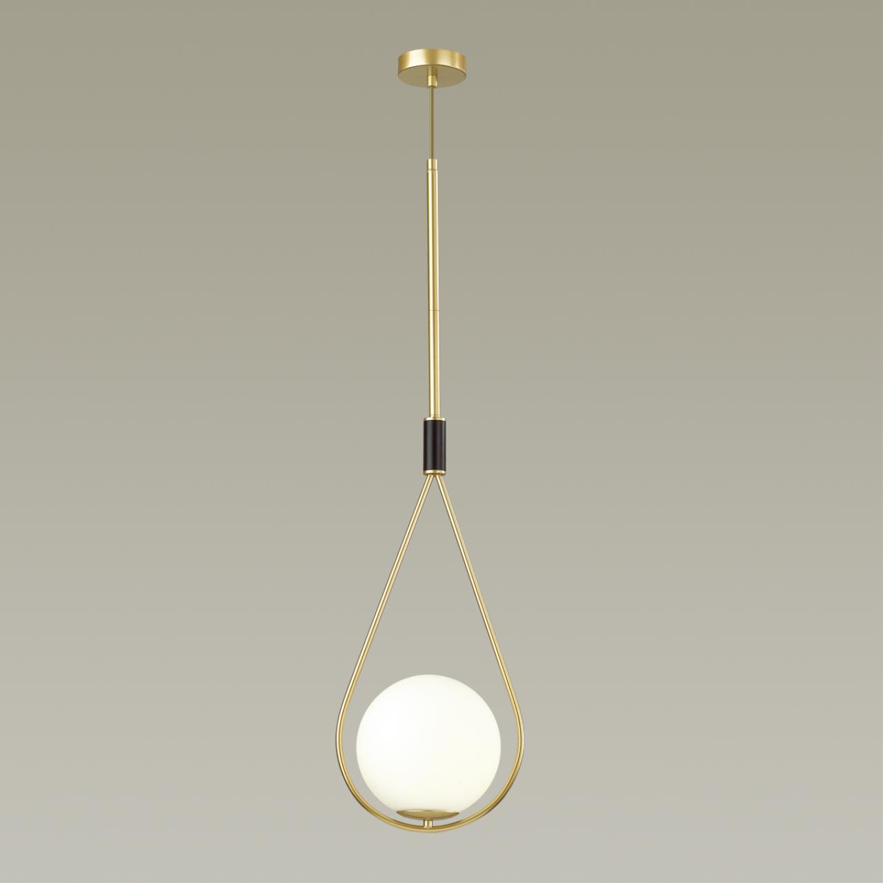 Светильник подвесной 26 см Odeon Light Flari 4810/1A, черный-золото