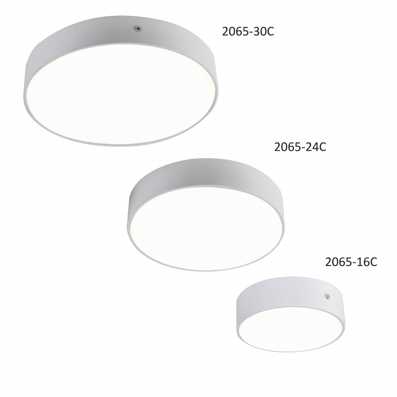 Светильник 12 см, 16W, 4000К Favourite Flashled 2065-16C, D120*H40, белый