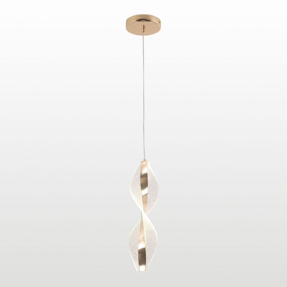 Подвесной светильник 12 см, 7W, 4000K, Lussole Benton LSP-7343, золото, звезное небо