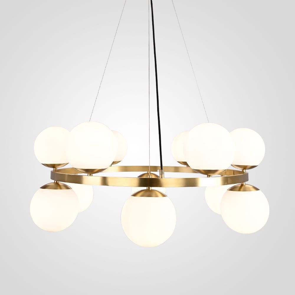 Подвесная люстра Bubbles Bulbs by Ceci Thompson 82*82*36 см, 12*G9*40W, ImperiumLoft SANNE01, Латунь