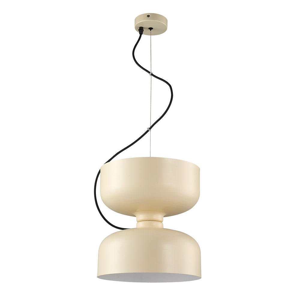 Подвесной светильник 30*28 см, 2*E27, 40W, Divinare Paola 5863/33 SP-1, Белый