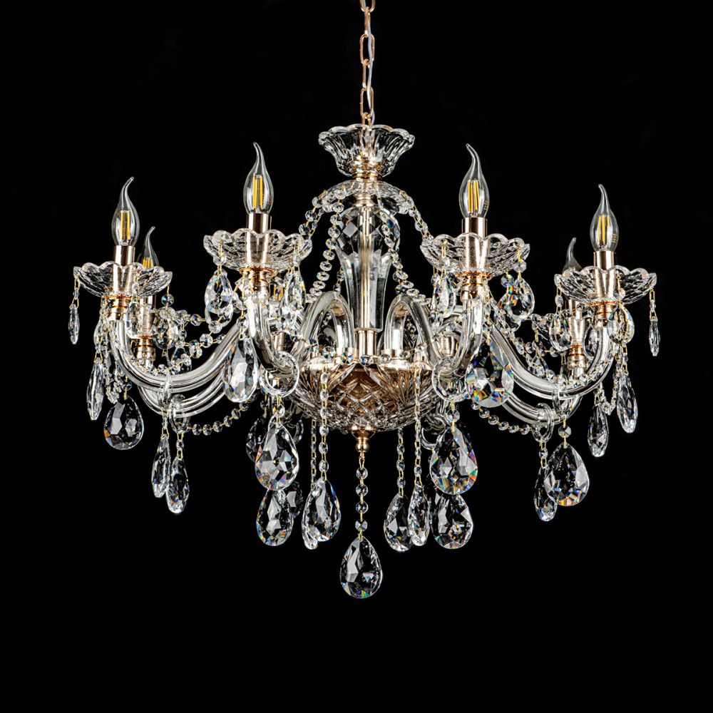 Люстра 77 см, 8*Е14*40W, Modelux  ML.7163.8P, Золото