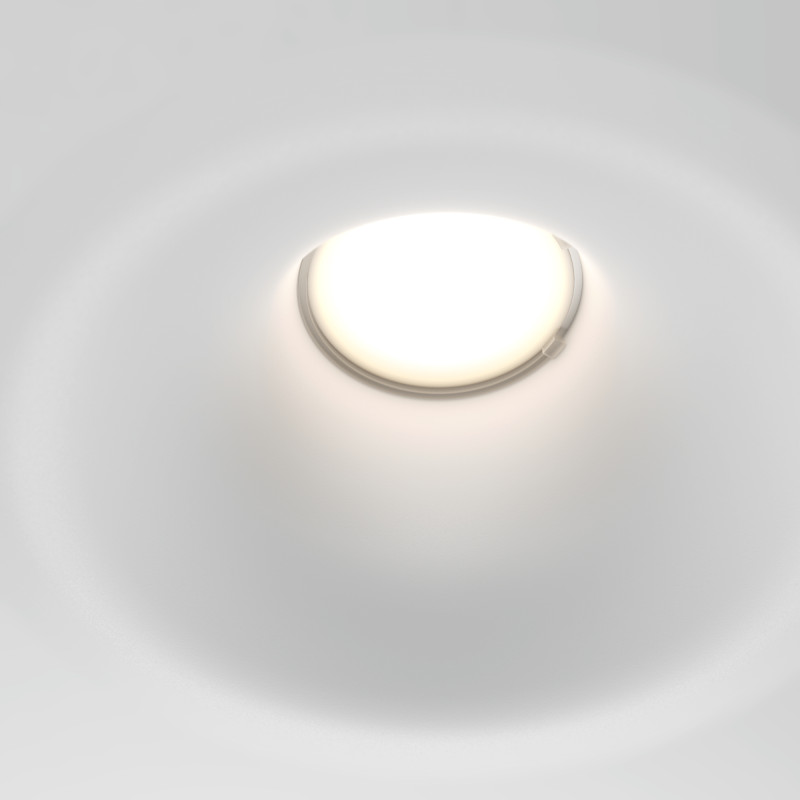 Встраиваемый светильник 13*13*5 см, 1*GU10, 12W, Maytoni Technical Gyps Modern DL002-1-01-W-1 белый