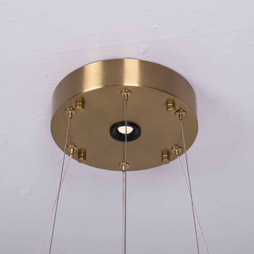 Подвесная люстра WALSH L10 70*70*150 см, 10*LED*5W, 3000K, ImperiumLoft 195470-23, Латунь