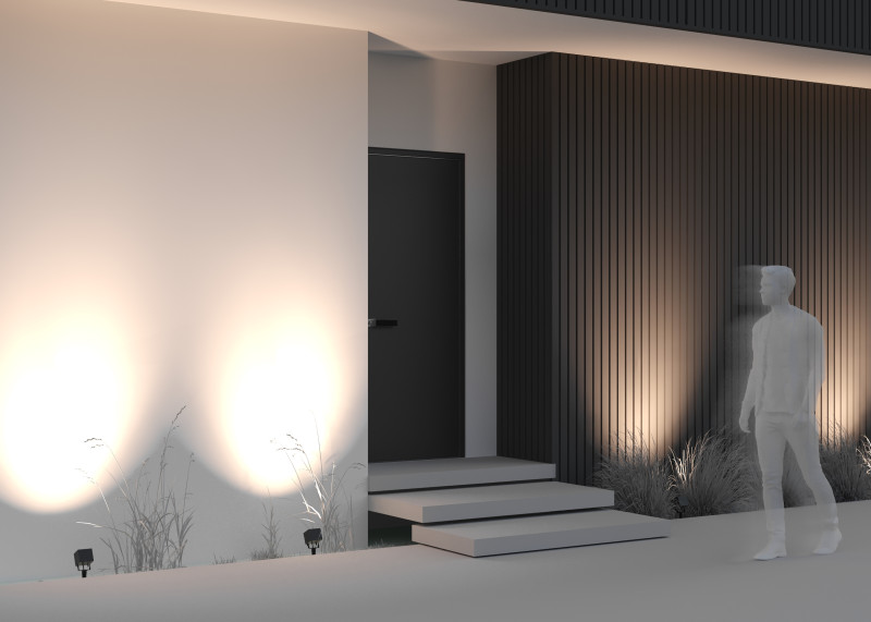 Ландшафтный светильник 9,5*8 см, LED 8W, 3000К, Черный Maytoni Ares O309FL-L8B3K