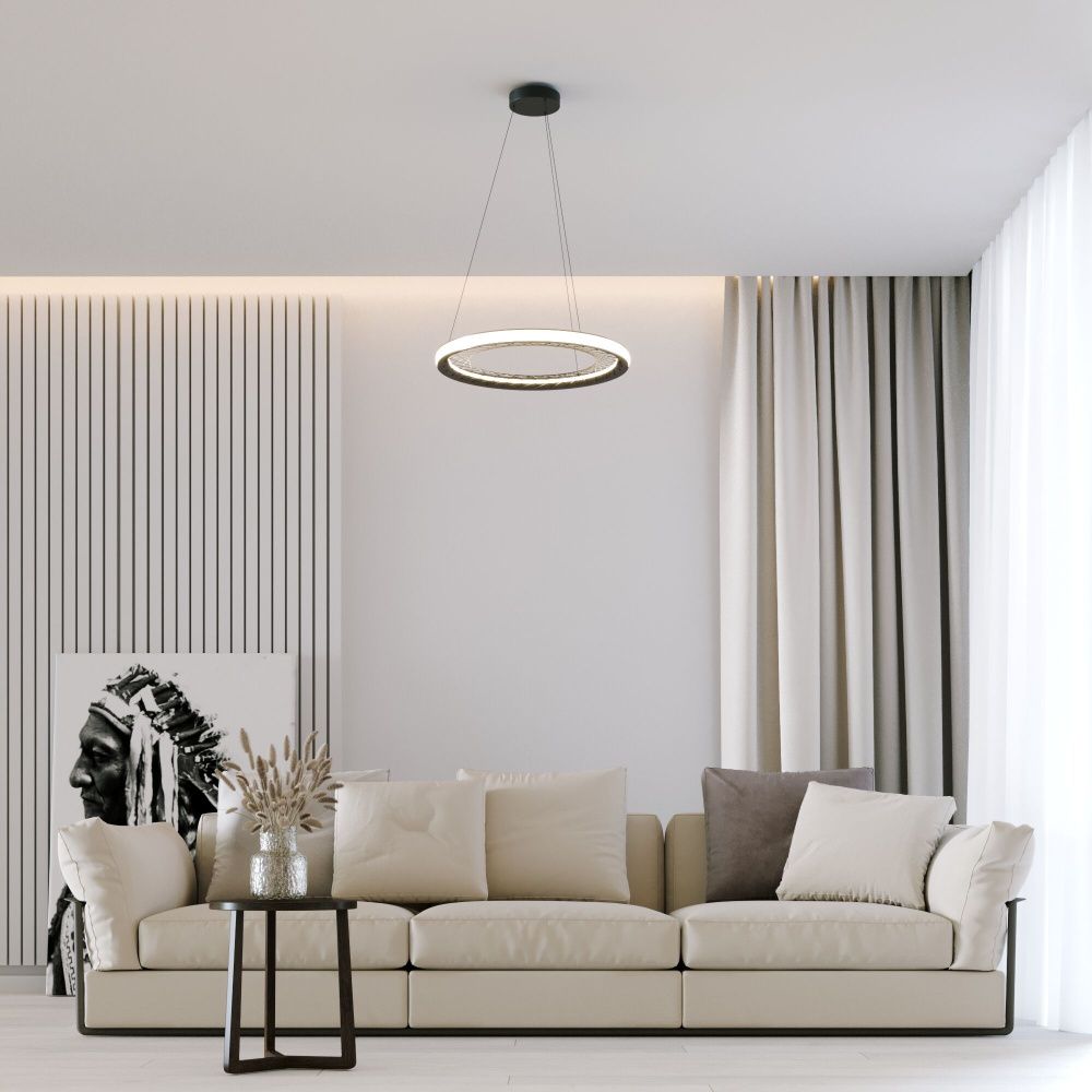 Подвесной светильник 61*61*40-150 см, LED*40W, 4000K, Eurosvet Parafe 40024/1 LED, серый, a069305