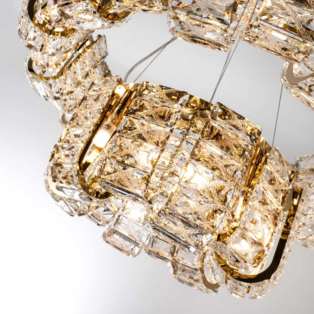 Подвесная люстра 80*60/120 см, 36*G9 MODELUX ML.755.36 GD золото