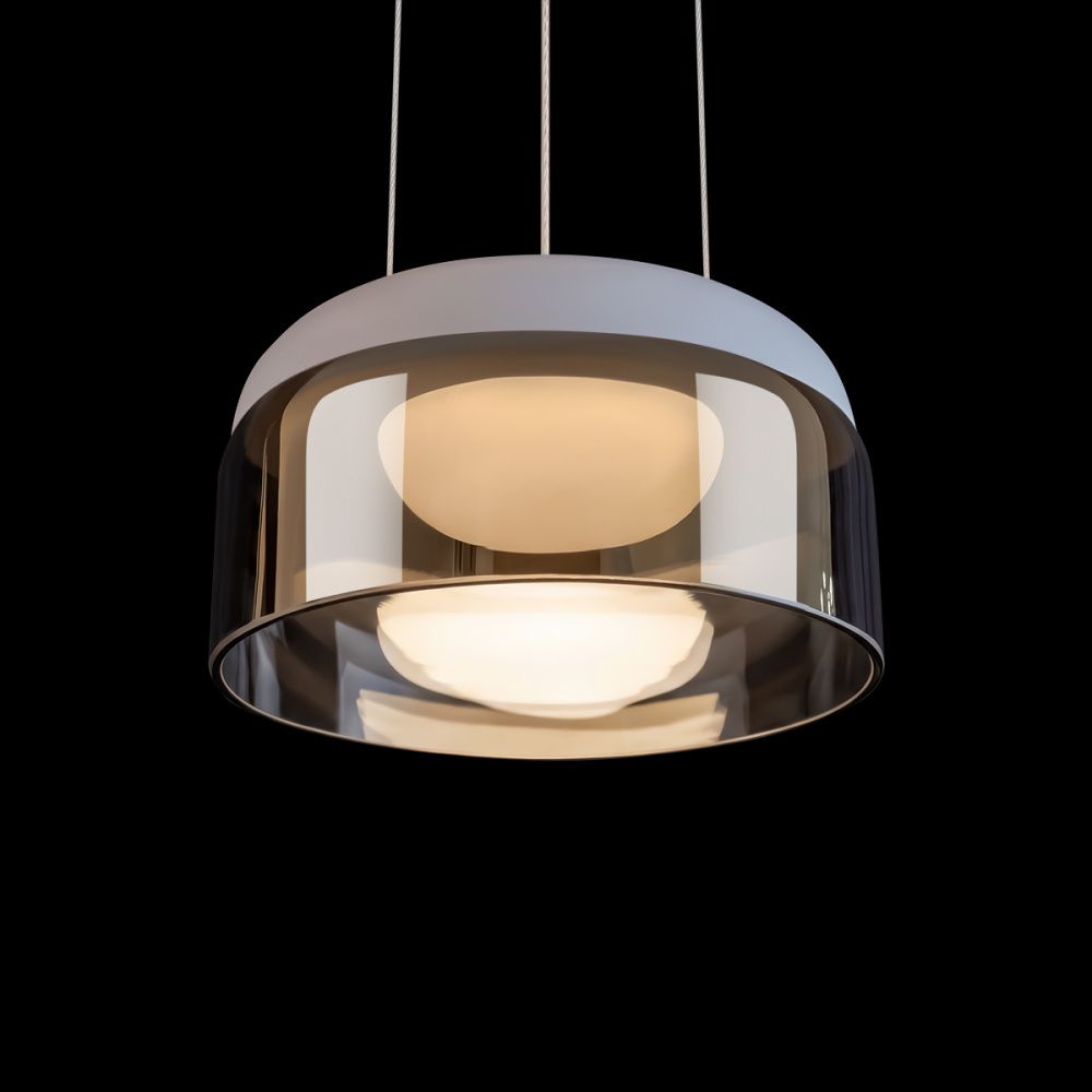 Подвесной светильник 17 см, 6W, 3000K, LOFT IT Totem 10466P Smoke, белый-дымчатый