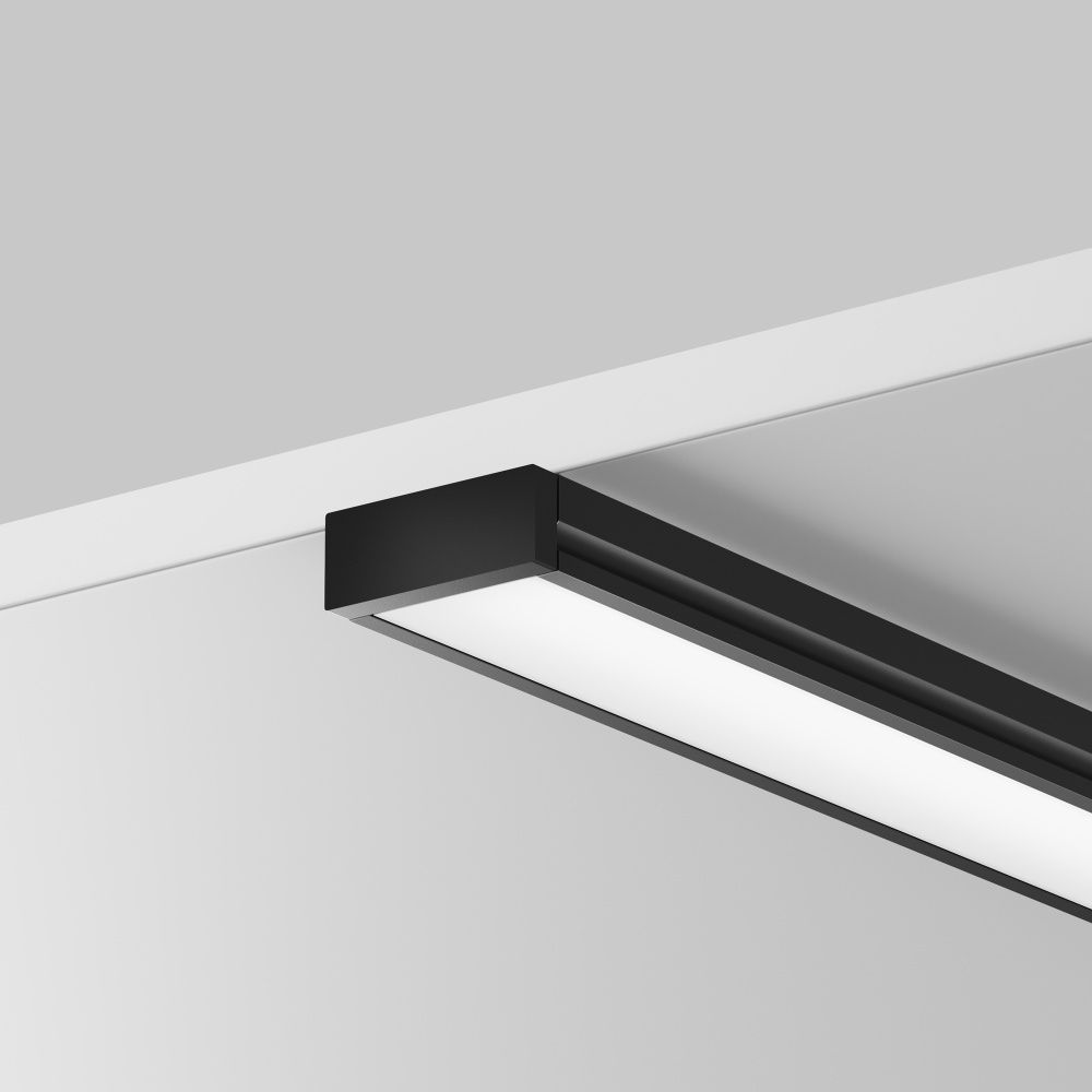 Алюминиевый профиль накладной 15x6 (Черный, 2 м), ALM-001-B-2M 631003, 200*2*1 см, Maytoni  631003, Черный