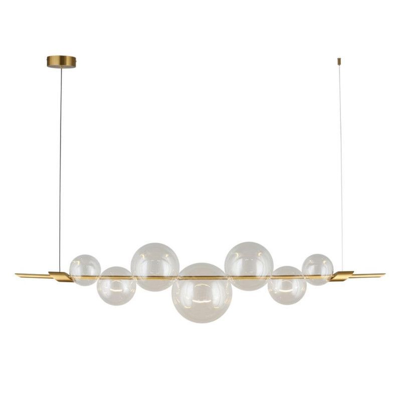 Подвесная люстра 153*25*60-200 см, 1*LED, 12W, 3000K, Aployt NOEL APL.651.03.12, латунный