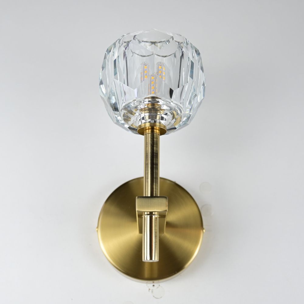 Бра Boule de Cristal Single Sconce Brass 22*11*22 см, 1*G9*40W, ImperiumLoft 44.234, Латунь