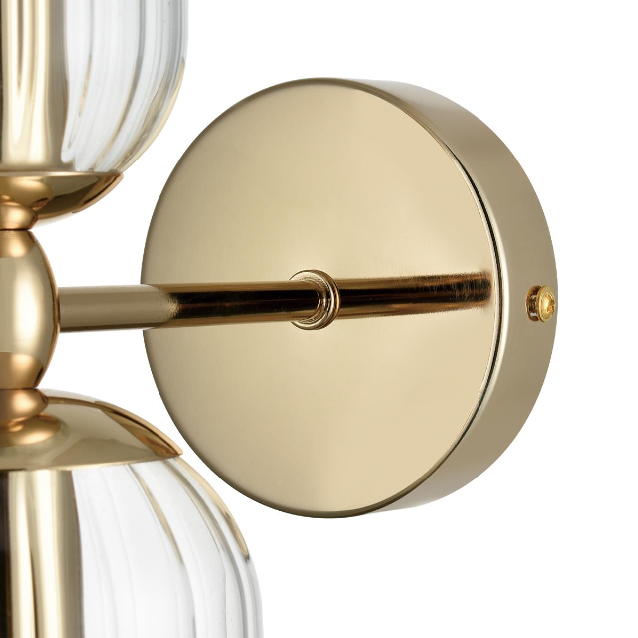 Бра 10*32 см, 2*E14 Lumion KASSIA 6586/2W золото, прозрачный