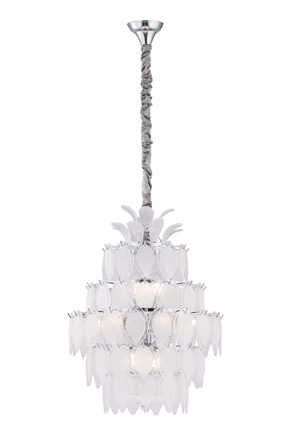 Люстра  430*550, 12*E14, 40W NewRgy Cristallo 8775/12CR CHROME+WHITE, Хром+Белый