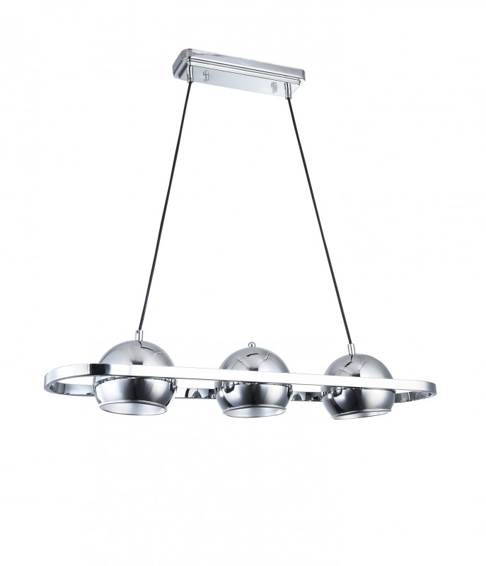 Подвесной светильник 19*78*139 см, 3*E27 хром, серебро Vele Luce Helix  VL5153P03