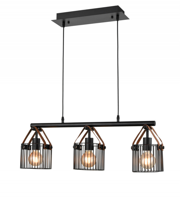 Подвесной светильник 20*75*108 см, 3*E27 черный Vele Luce Drago VL6332P03