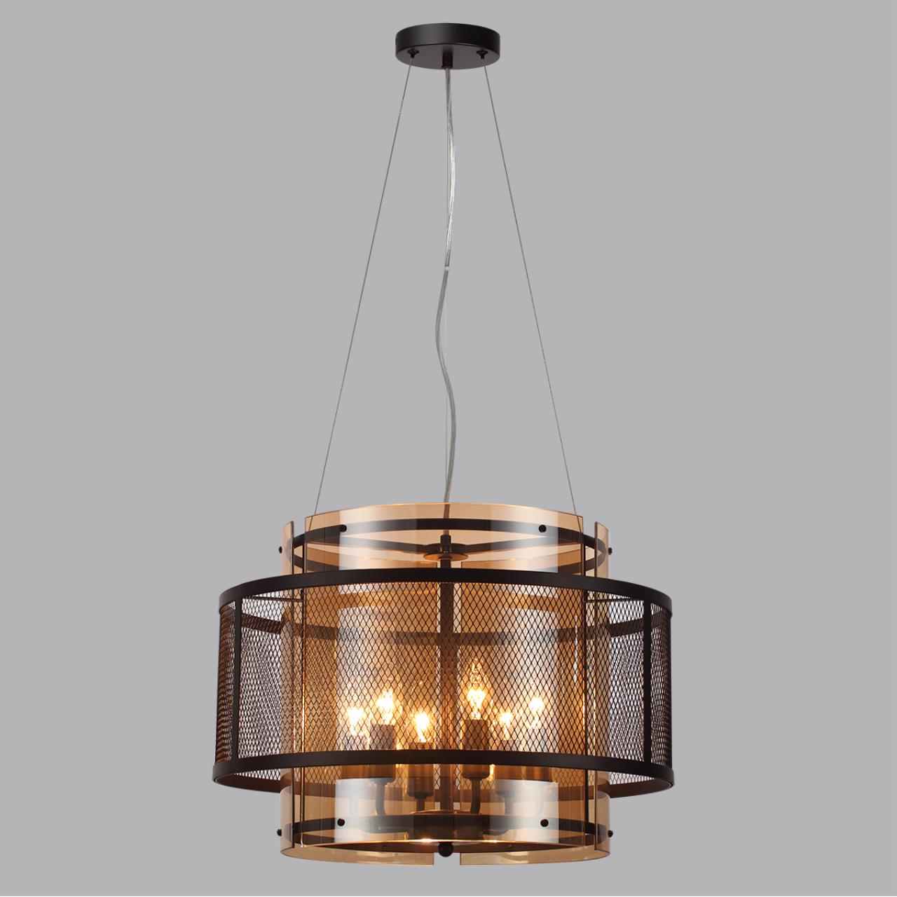 Люстра подвесная 50*188 см, 6*E14 Lumion Zarina 8007/6 черный, золотой