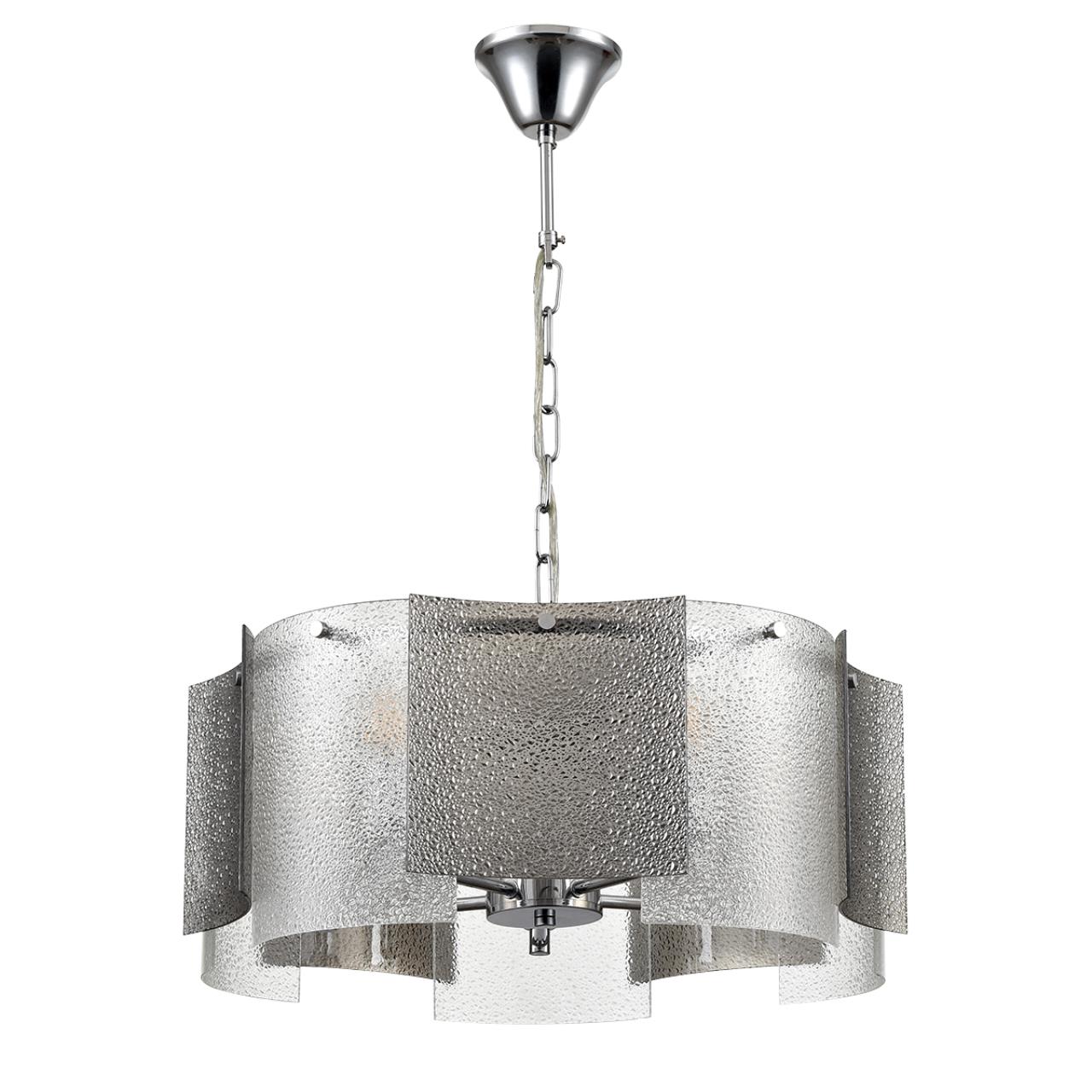 Люстра подвесная 45*68 см, 5*E14 Lumion DANDY 6594/5 хром, серый, прозрачный