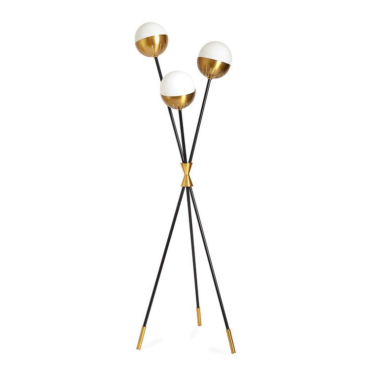 Торшер Caracas Tripod Floor Lamp 50*50*165 см, 3*E27*60W, ImperiumLoft 41.081-0, Чёрный, Латунь