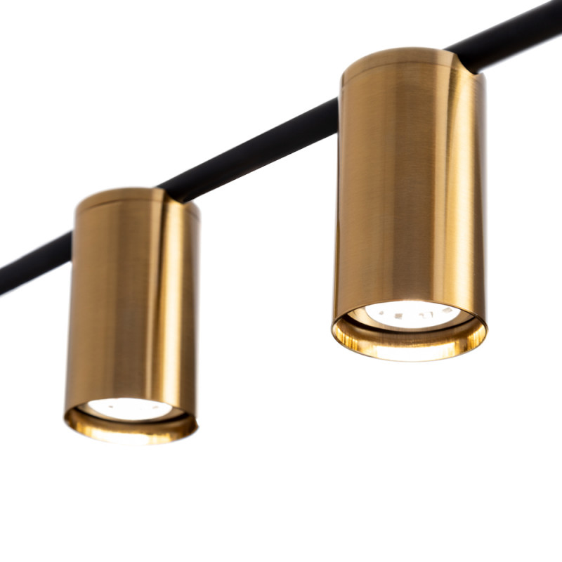 Подвесная люстра Divinare Tilda 1126/04 PL-9, черный-латунь