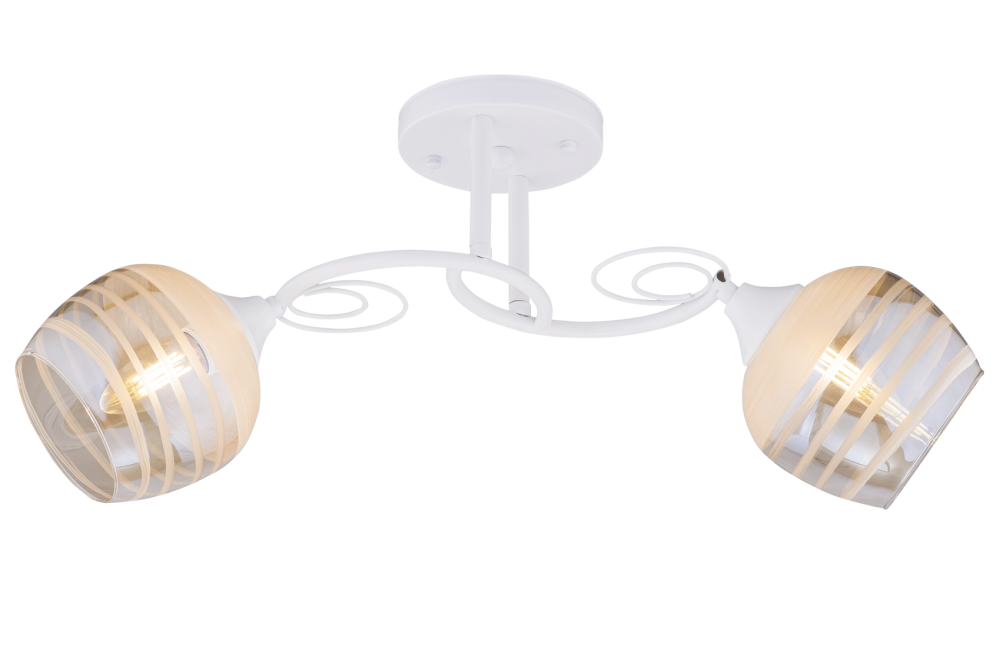 Люстра L580 x W130 x H250, мм, 2*40W (80W), WT (Белый) Sfera Sveta 1556/2 WT