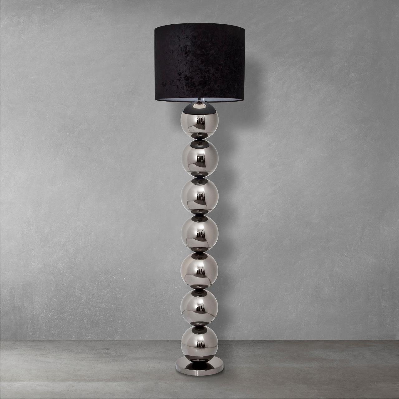 Напольный светильник 42*42*161 см, Е27 1x40ВтW, , Дымчатый, Хром MODELUX ML.700.01FL BK