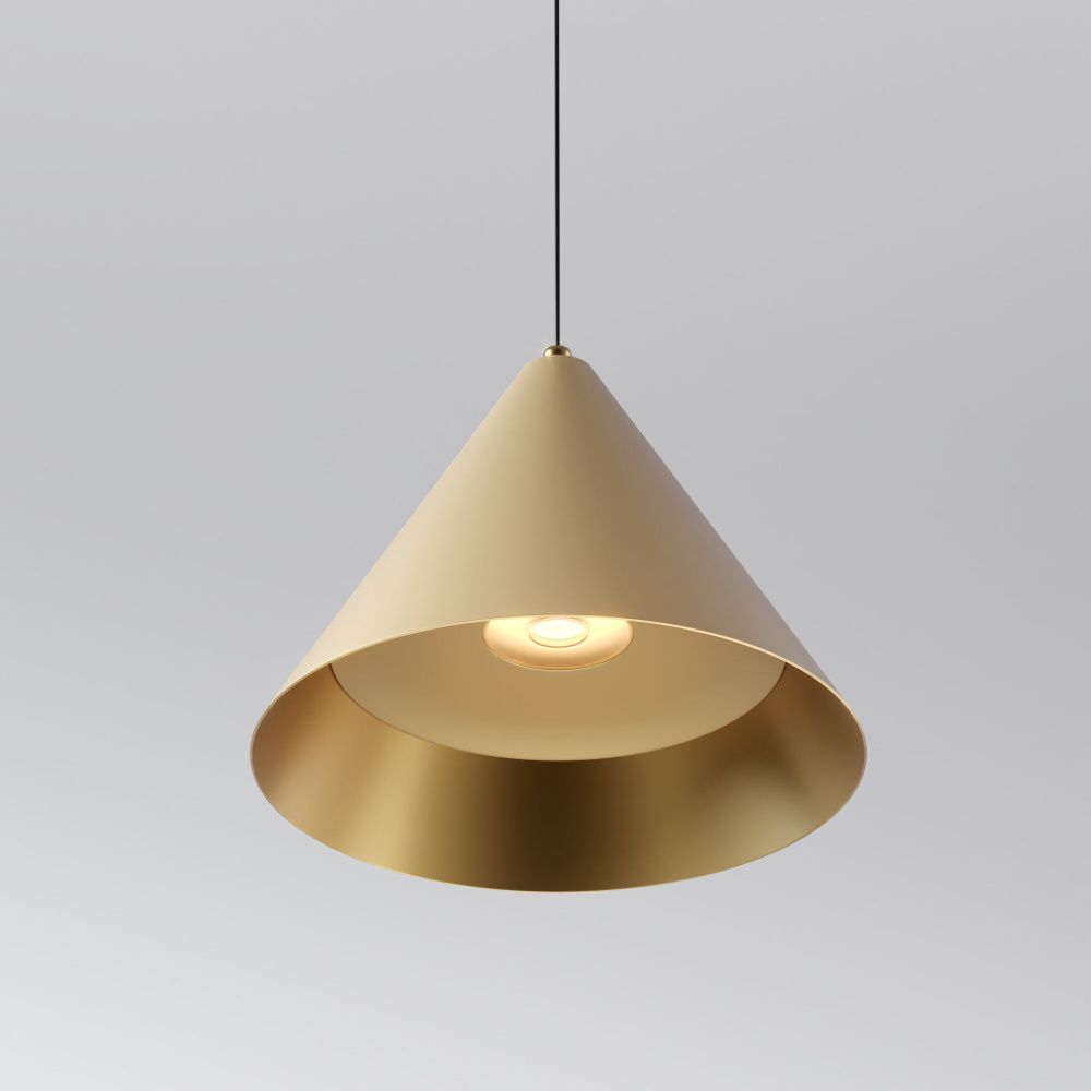 Подвесной акцентный светильник 20*20*130 см, LED, 16W, 3000K, Elektrostandard Conus 50316 LED, золото